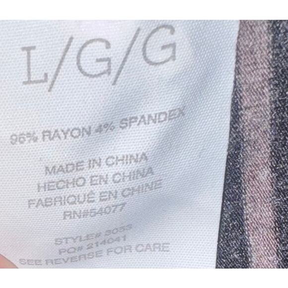 CAbi Tan Gray Striped Long Sleeve Tunic Top Style 3053 Size Large - Picture 5 of 5